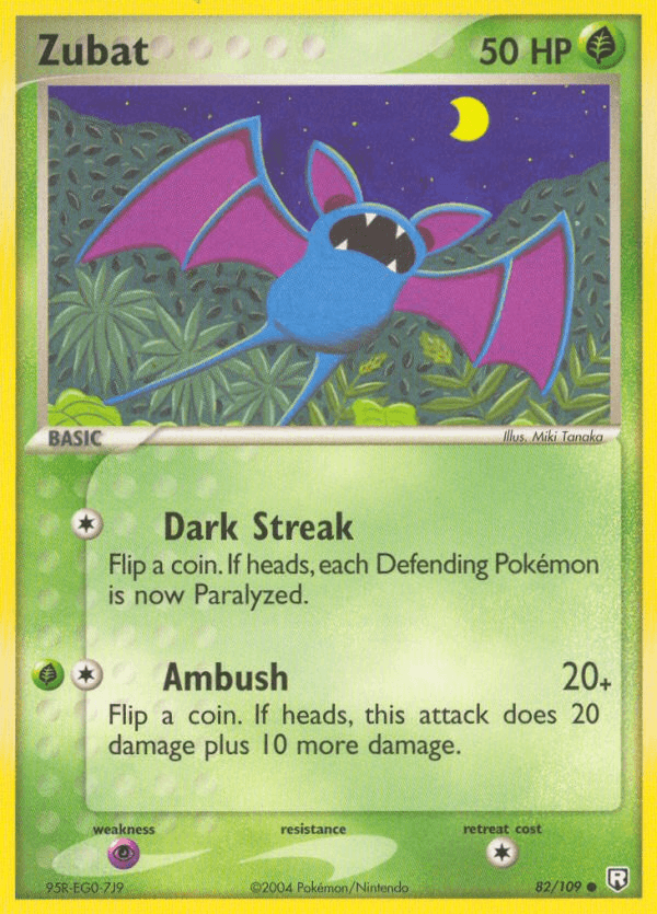 Zubat z edície Team Rocket Returns, karta č.82