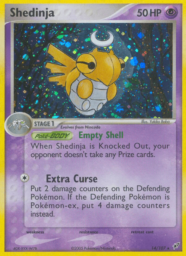 Shedinja z edície Deoxys, karta č.14