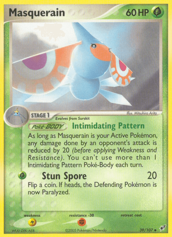 Masquerain z edície Deoxys, karta č.39
