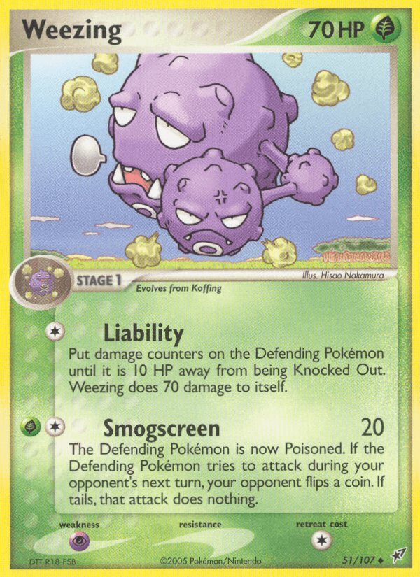 Weezing z edície Deoxys, karta č.51