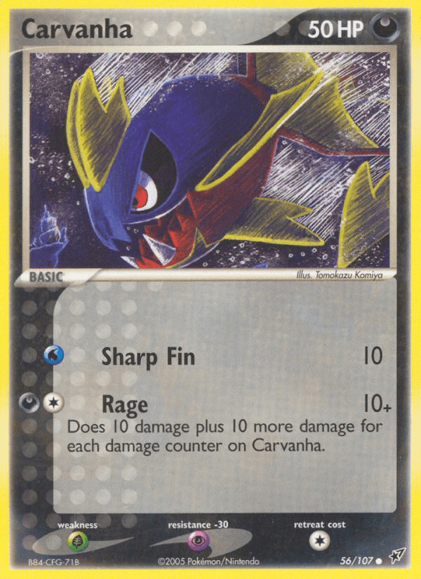 Carvanha z edície Deoxys, karta č.56