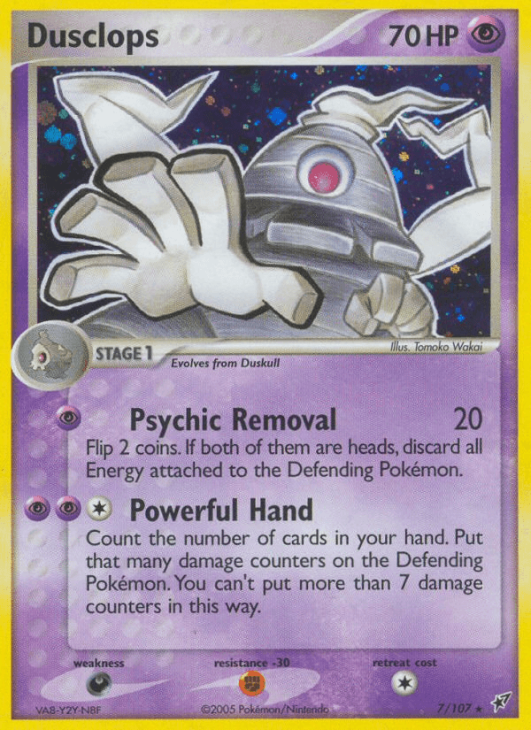 Dusclops z edície Deoxys, karta č.7
