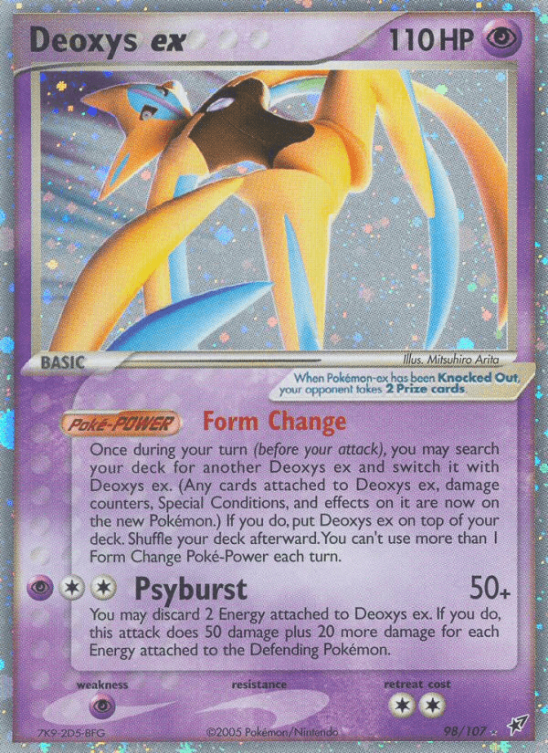 Deoxys ex z edície Deoxys, karta č.98