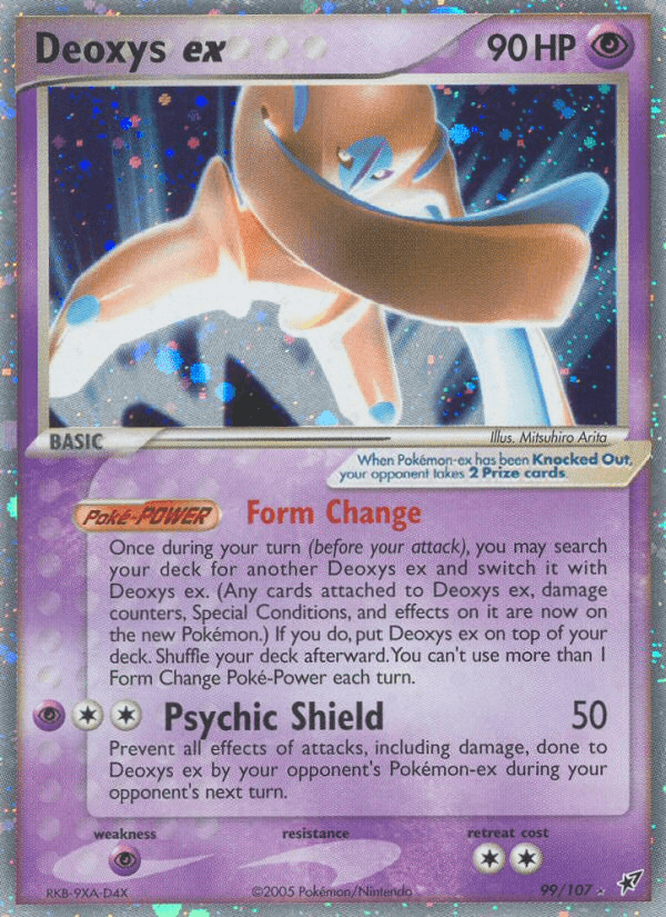 Deoxys ex z edície Deoxys, karta č.99