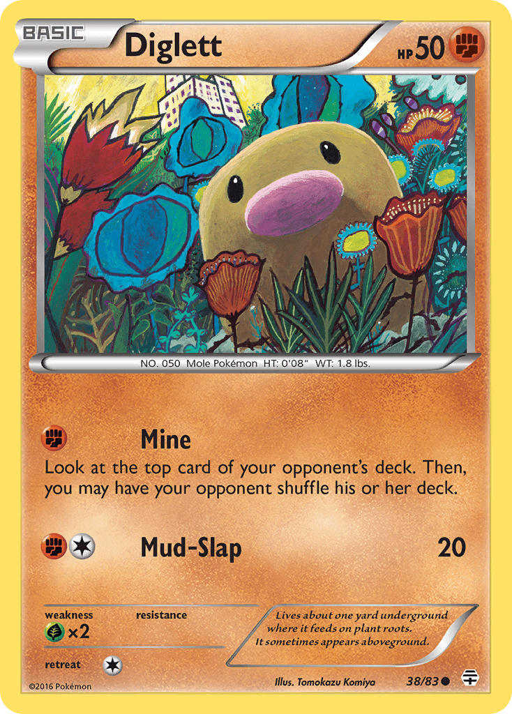 Diglett z edície Generations, karta č.38