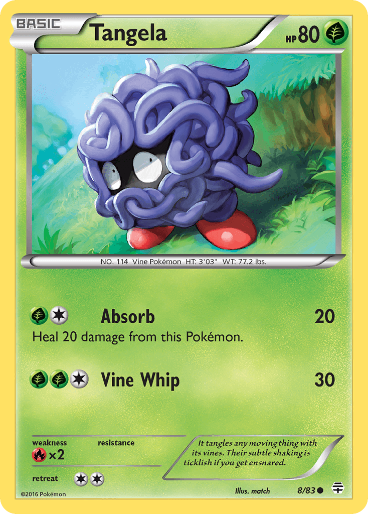 Tangela z edície Generations, karta č.8