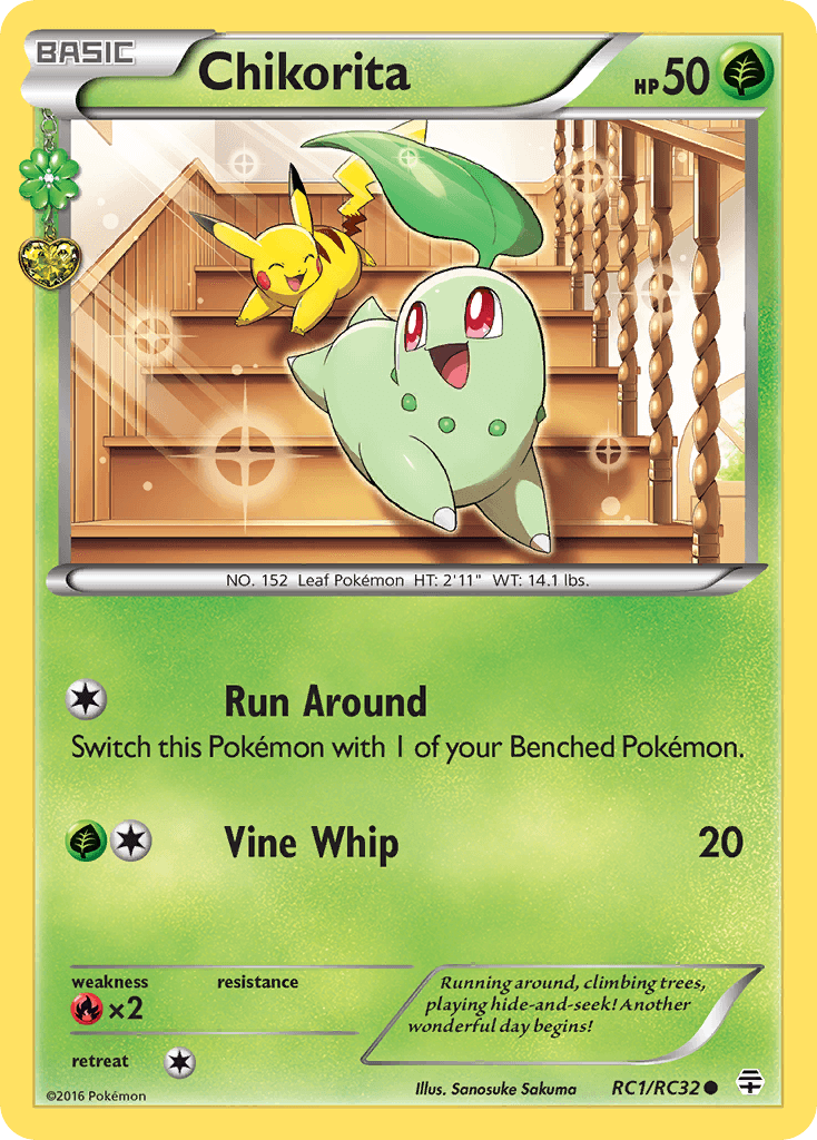 Chikorita z edície Generations, karta č.RC1