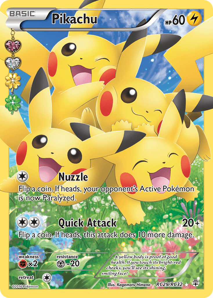 Pikachu z edície Generations, karta č.RC29