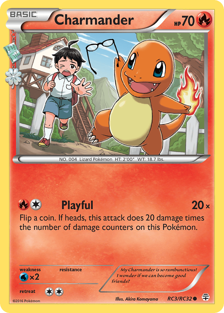 Charmander z edície Generations, karta č.RC3