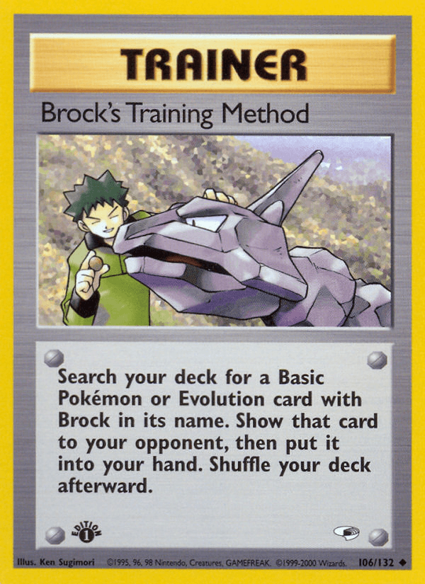 Brock's Training Method z edície Gym Heroes, karta č.106