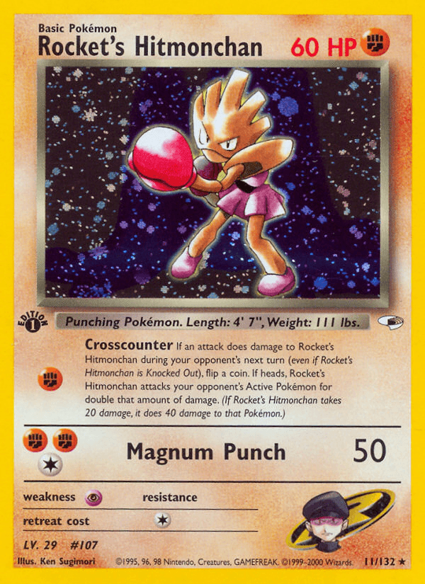 Rocket's Hitmonchan z edície Gym Heroes, karta č.11