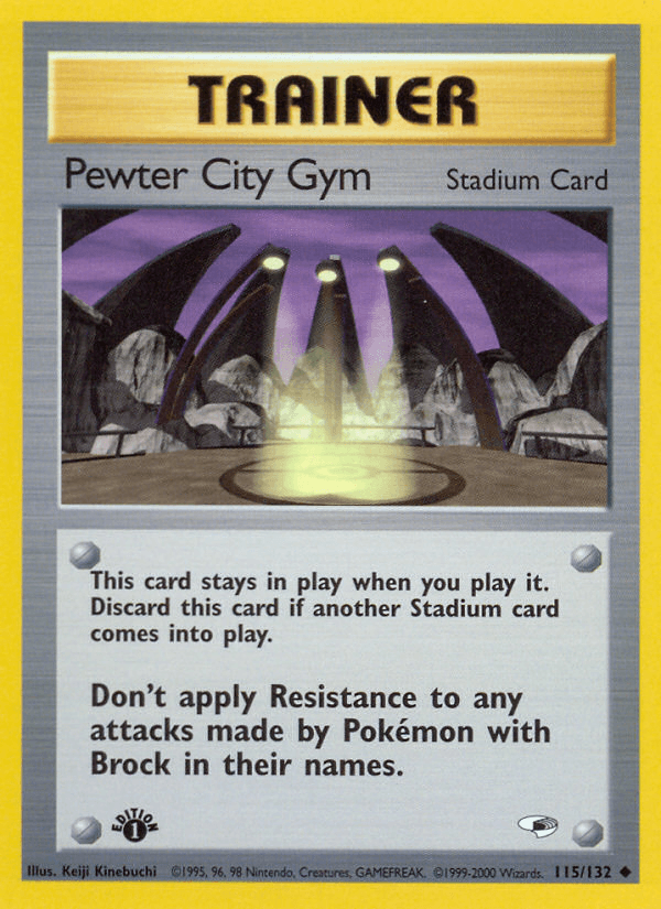 Pewter City Gym z edície Gym Heroes, karta č.115