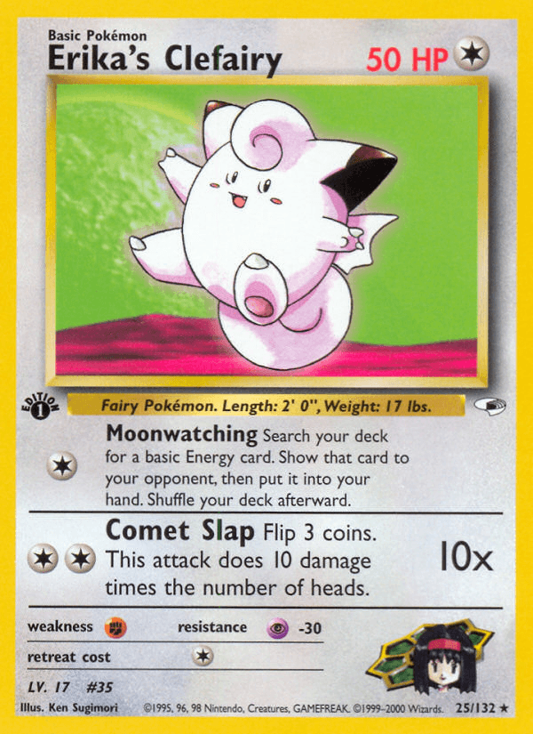 Erika's Clefairy z edície Gym Heroes, karta č.25