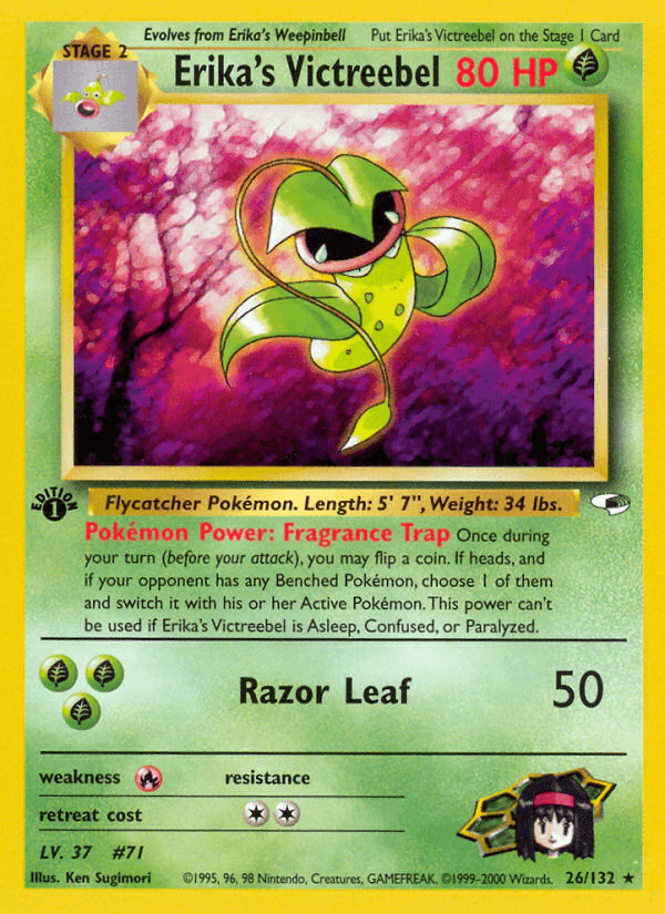 Erika's Victreebel z edície Gym Heroes, karta č.26