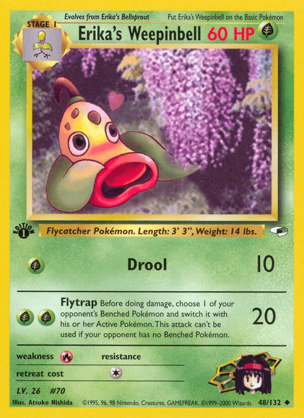 Erika's Weepinbell z edície Gym Heroes, karta č.48