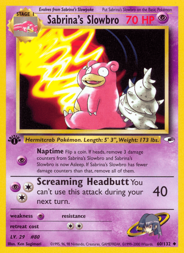 Sabrina's Slowbro z edície Gym Heroes, karta č.60
