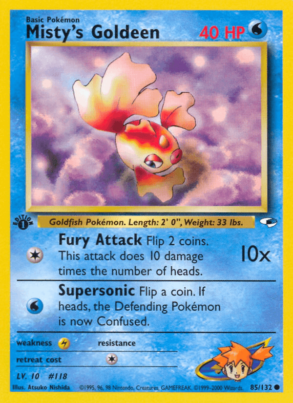 Misty's Goldeen z edície Gym Heroes, karta č.85