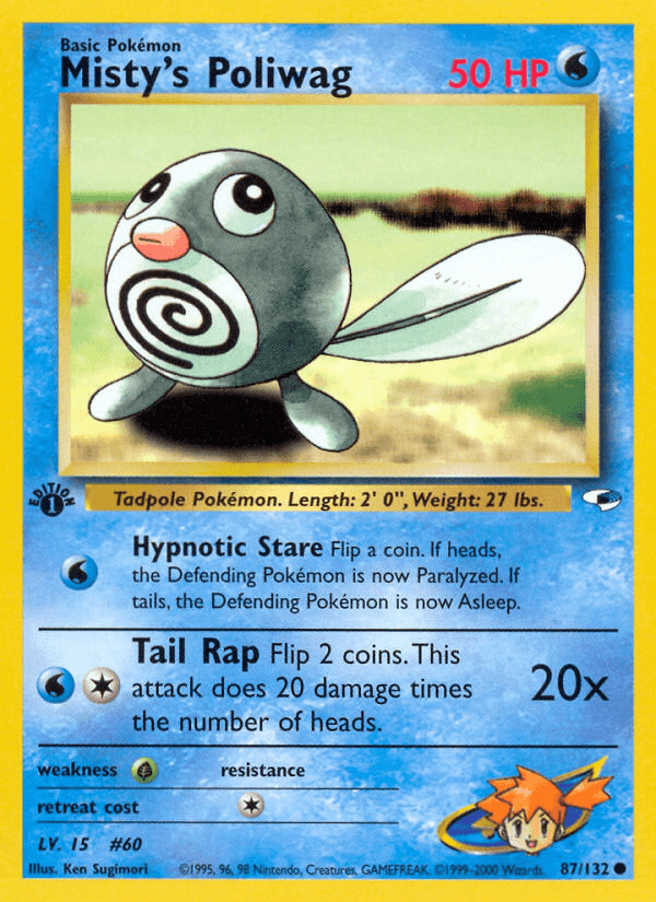 Misty's Poliwag z edície Gym Heroes, karta č.87