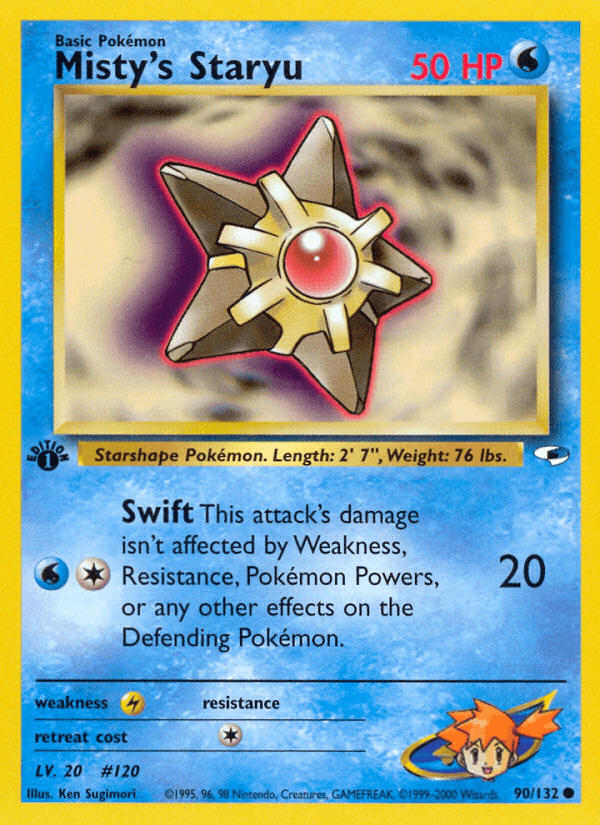 Misty's Staryu z edície Gym Heroes, karta č.90