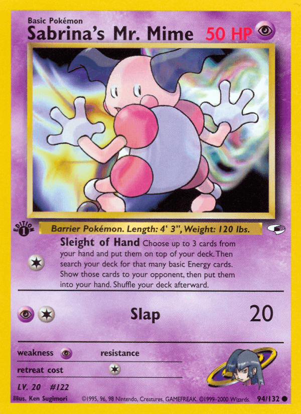 Sabrina's Mr. Mime z edície Gym Heroes, karta č.94