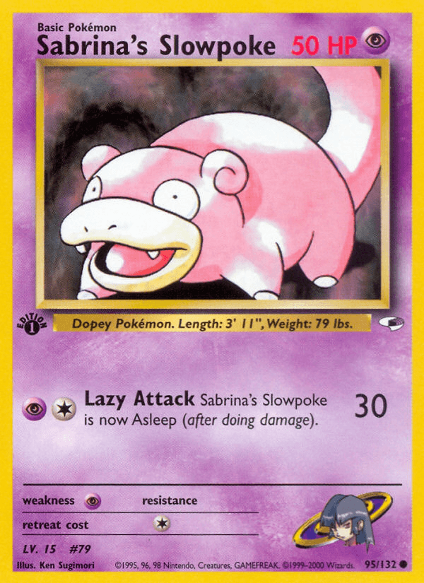 Sabrina's Slowpoke z edície Gym Heroes, karta č.95