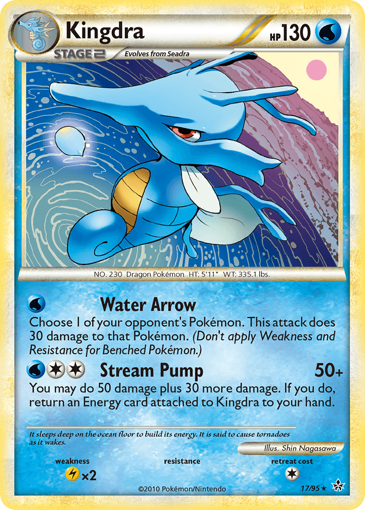 Kingdra z edície HS—Unleashed, karta č.17