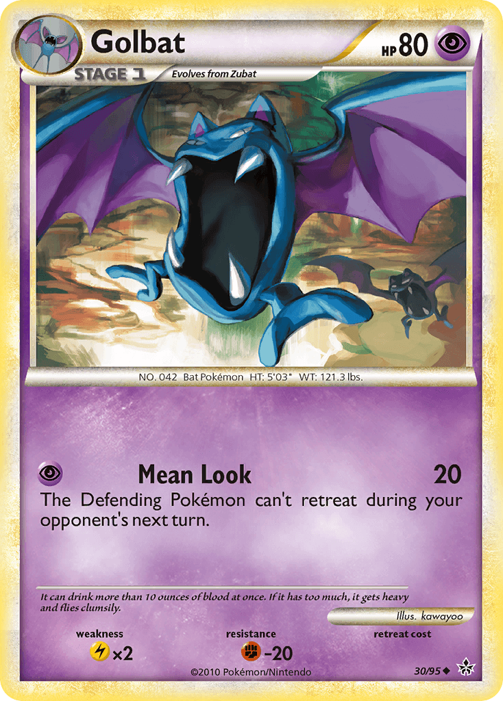 Golbat z edície HS—Unleashed, karta č.30