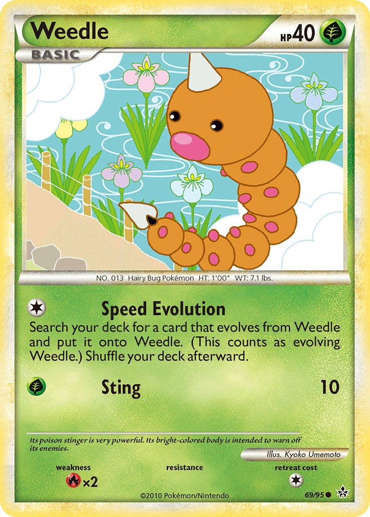 Weedle z edície HS—Unleashed, karta č.69