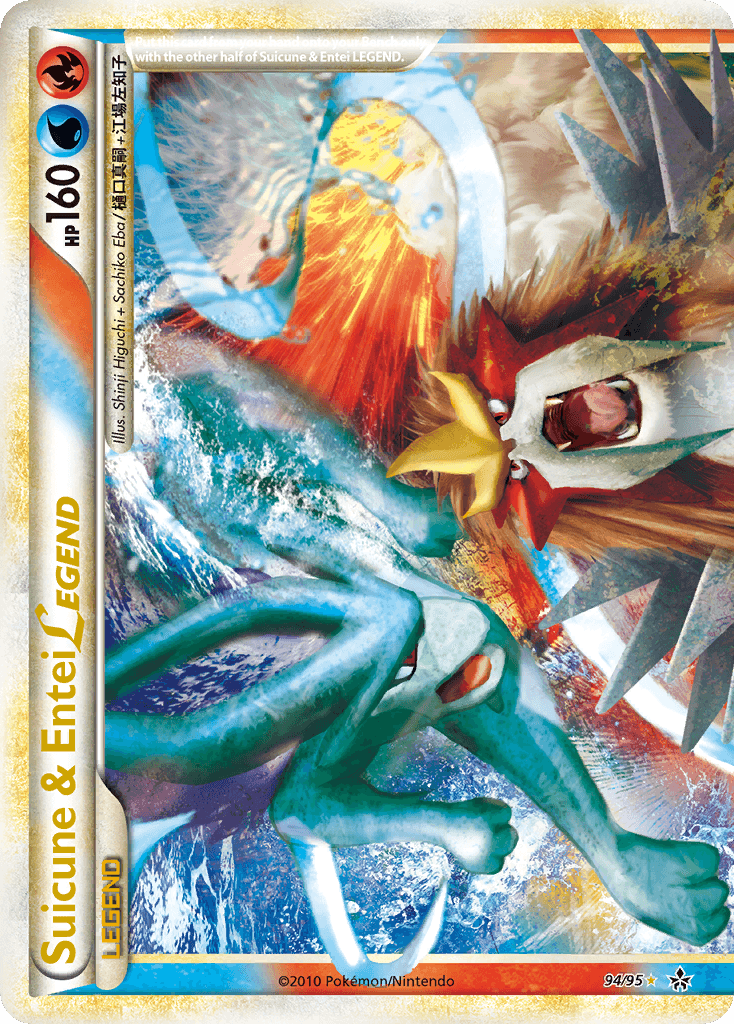Suicune & Entei LEGEND z edície HS—Unleashed, karta č.94