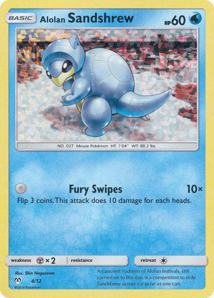 Alolan Sandshrew z edície McDonald's Collection 2019, karta č.4