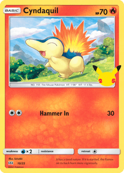 Cyndaquil z edície McDonald's Collection 2021, karta č.10