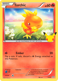 Torchic z edície McDonald's Collection 2021, karta č.11