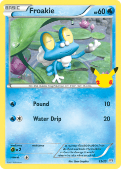 Froakie z edície McDonald's Collection 2021, karta č.22