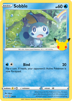 Sobble z edície McDonald's Collection 2021, karta č.24