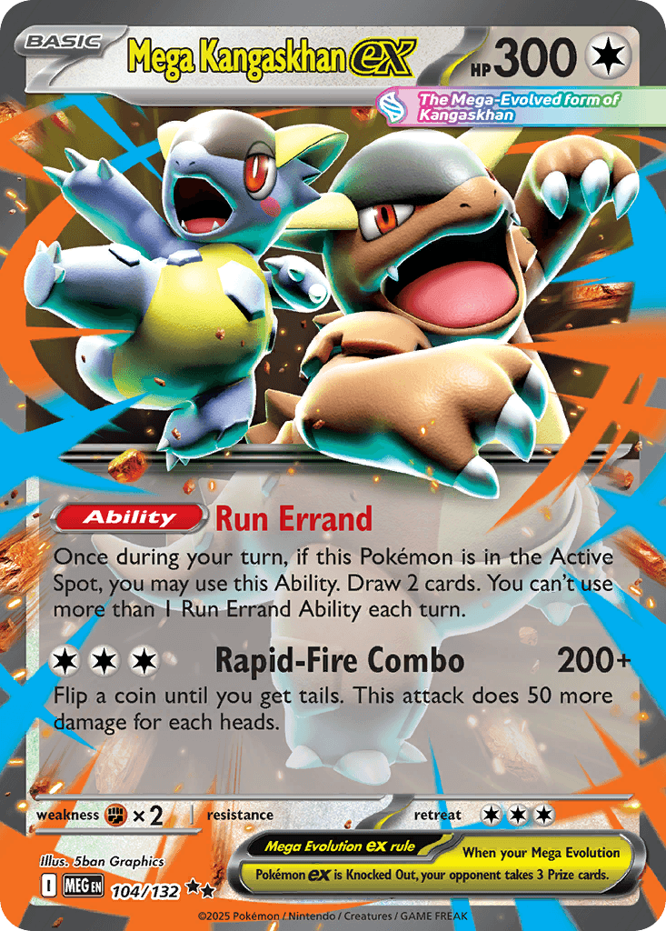 Mega Kangaskhan ex z edície Mega Evolution, karta č.104