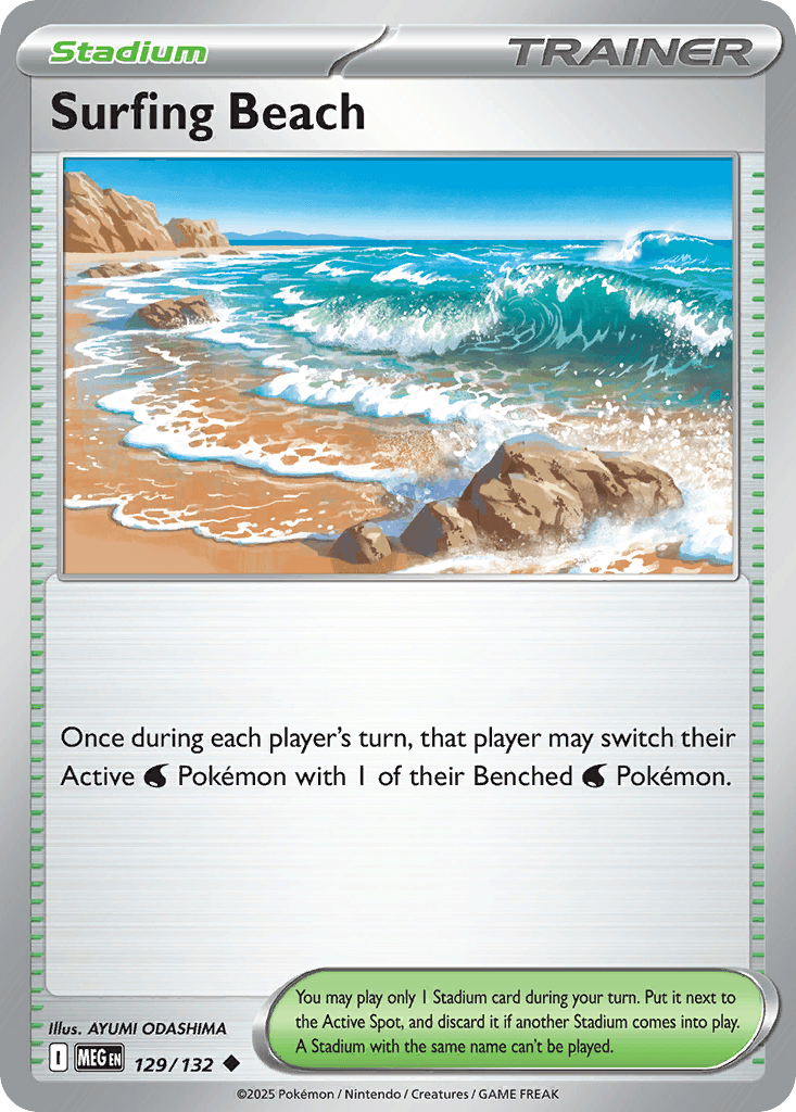 Surfing Beach z edície Mega Evolution, karta č.129