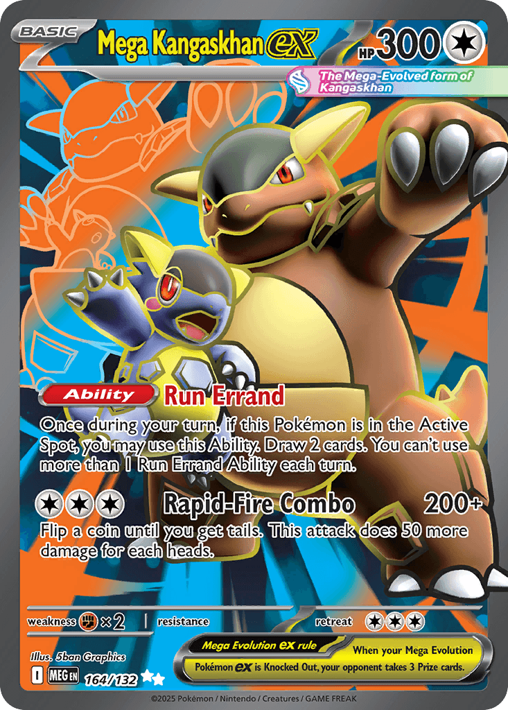 Mega Kangaskhan ex z edície Mega Evolution, karta č.164