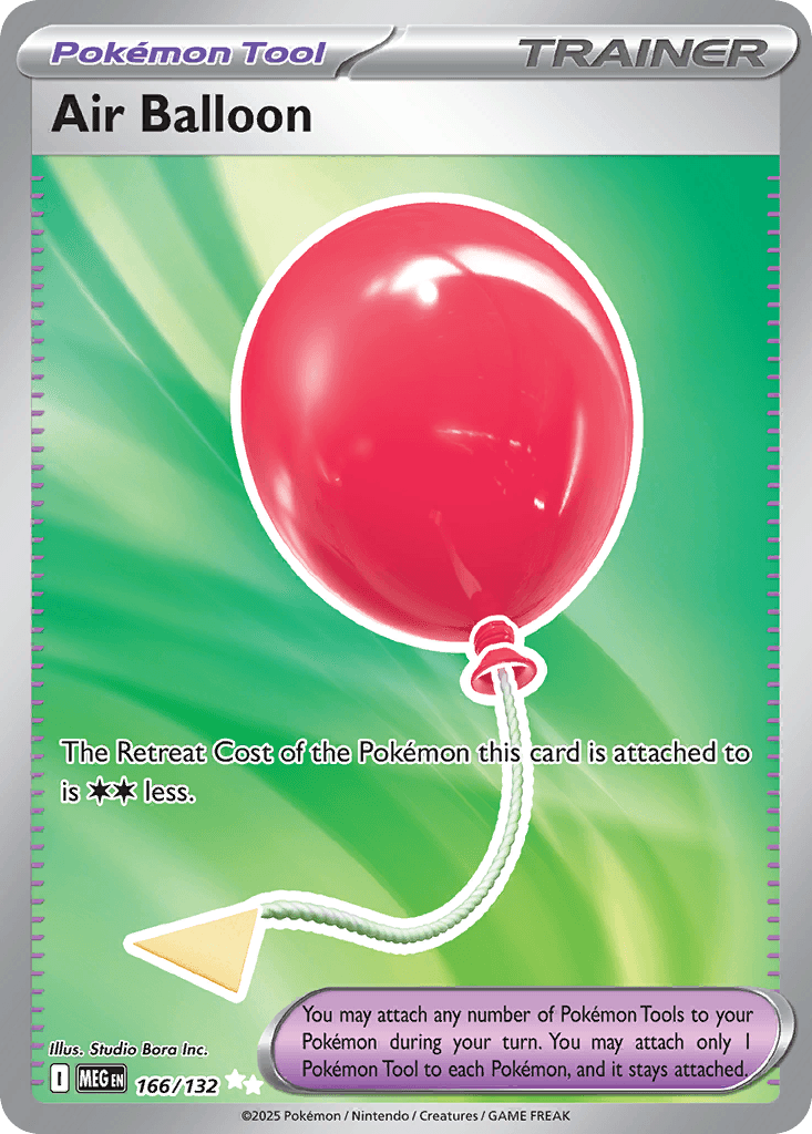 Air Balloon z edície Mega Evolution, karta č.166