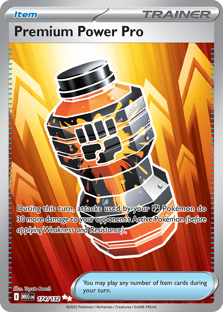 Premium Power Pro z edície Mega Evolution, karta č.174