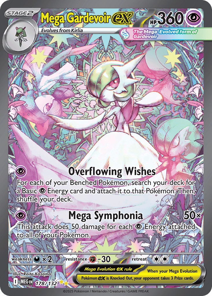 Mega Gardevoir ex z edície Mega Evolution, karta č.178