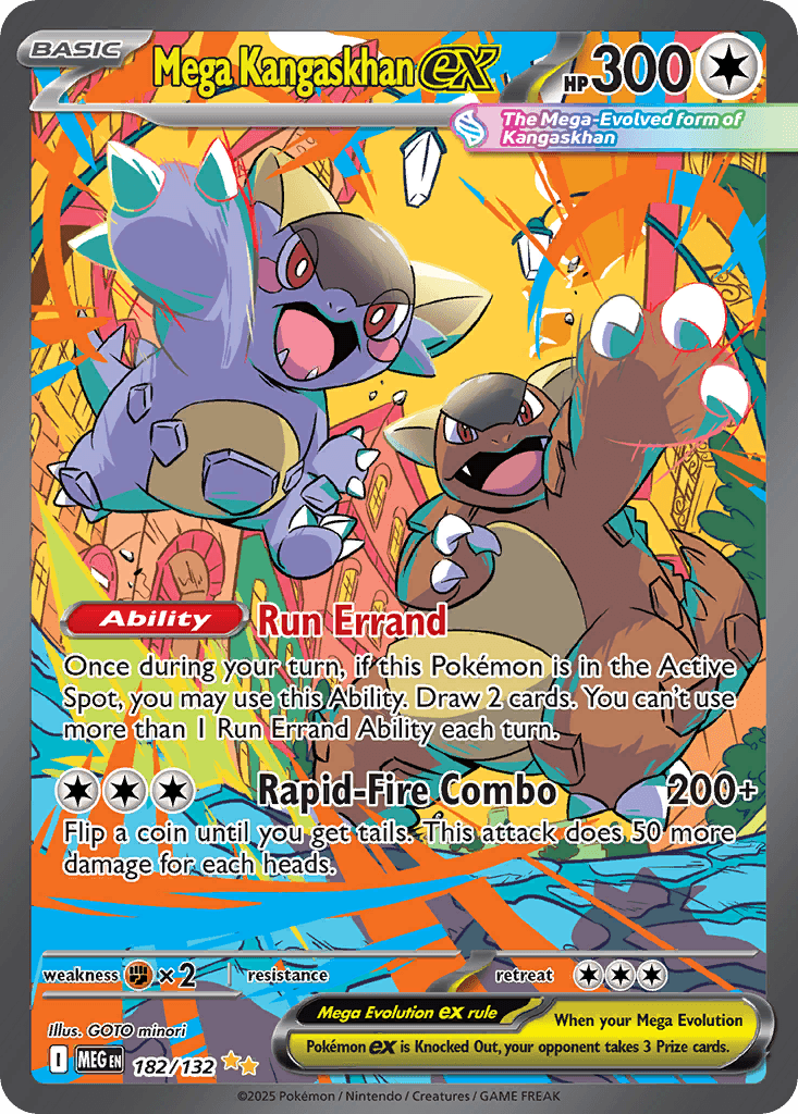 Mega Kangaskhan ex z edície Mega Evolution, karta č.182