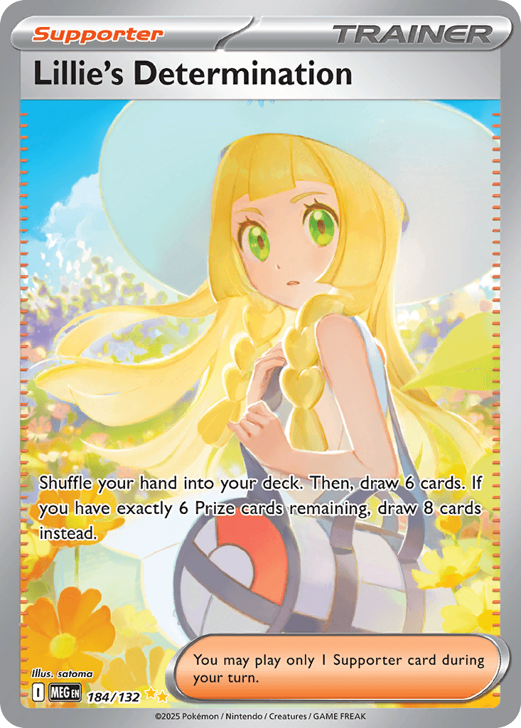 Lillie's Determination z edície Mega Evolution, karta č.184