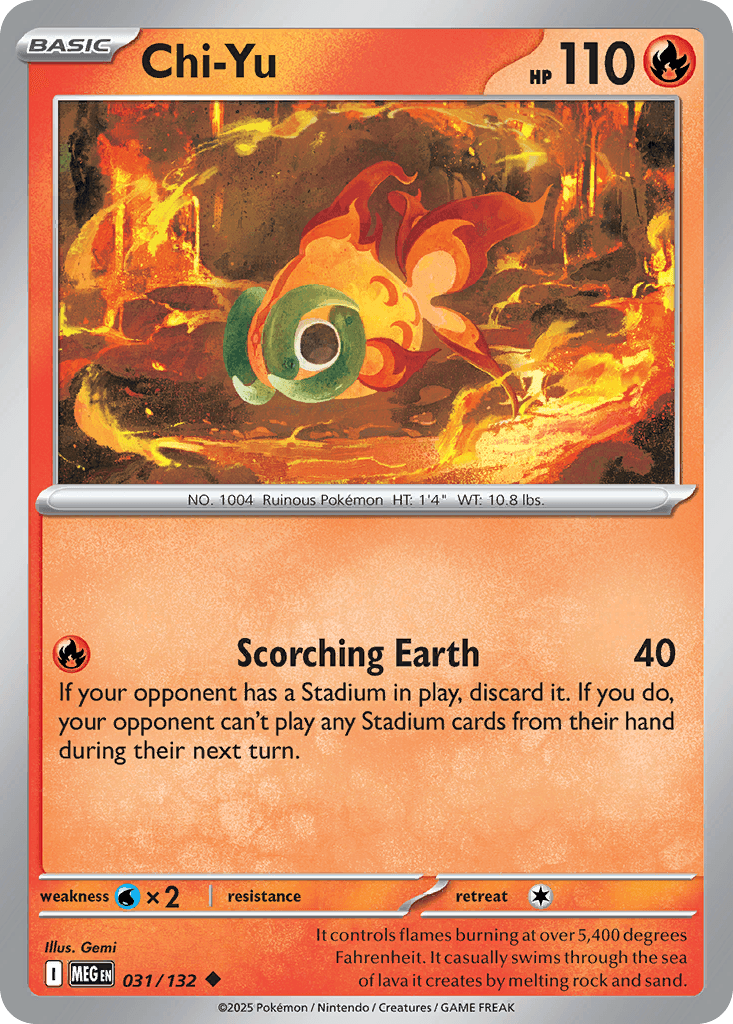 Chi-Yu z edície Mega Evolution, karta č.31