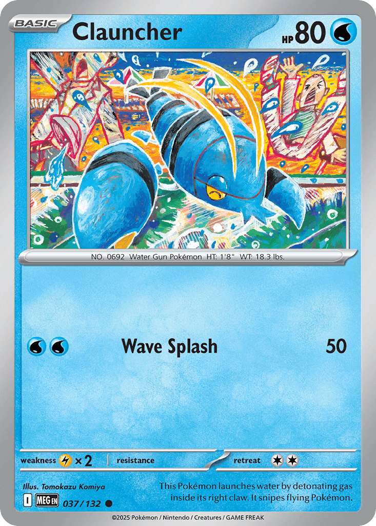 Clauncher z edície Mega Evolution, karta č.37