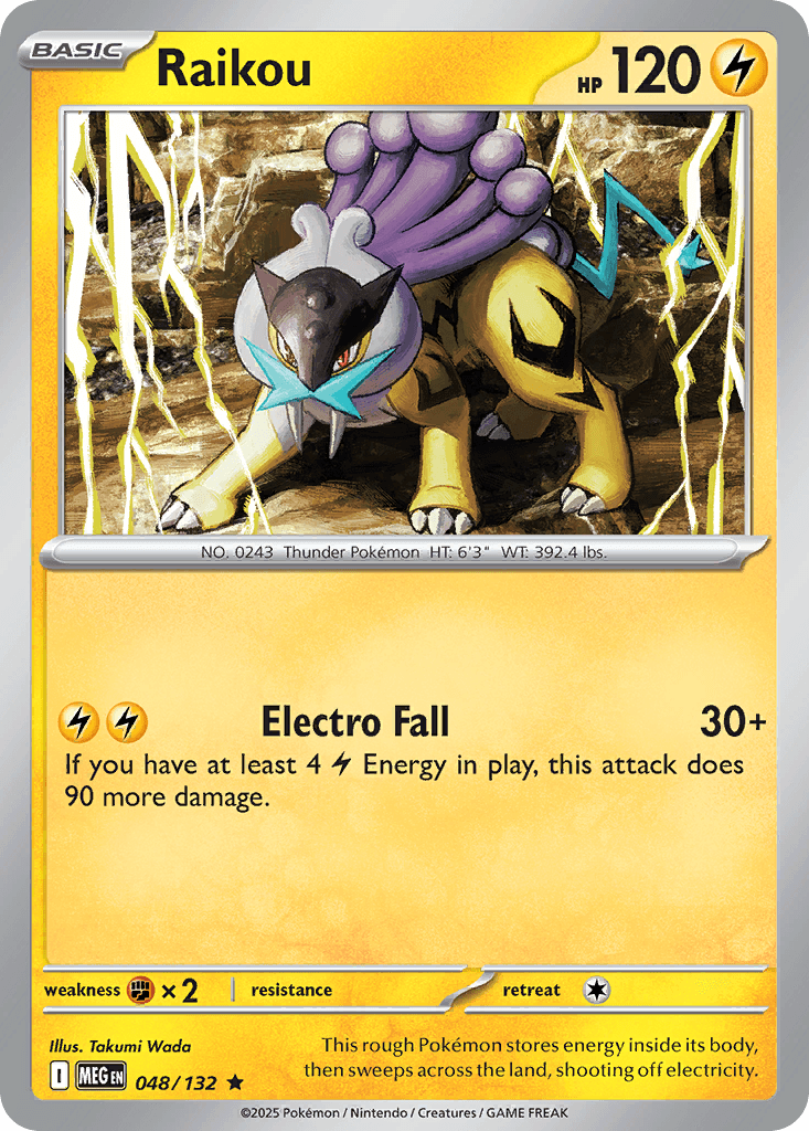 Raikou z edície Mega Evolution, karta č.48