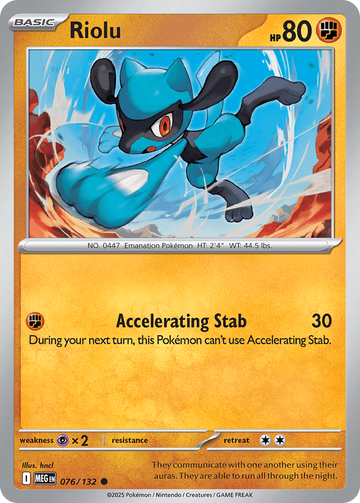 Riolu z edície Mega Evolution, karta č.76