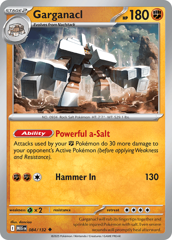 Garganacl z edície Mega Evolution, karta č.84