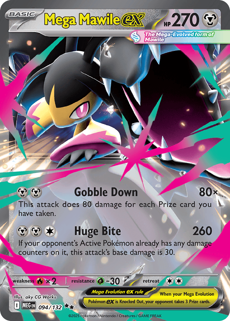 Mega Mawile ex z edície Mega Evolution, karta č.94