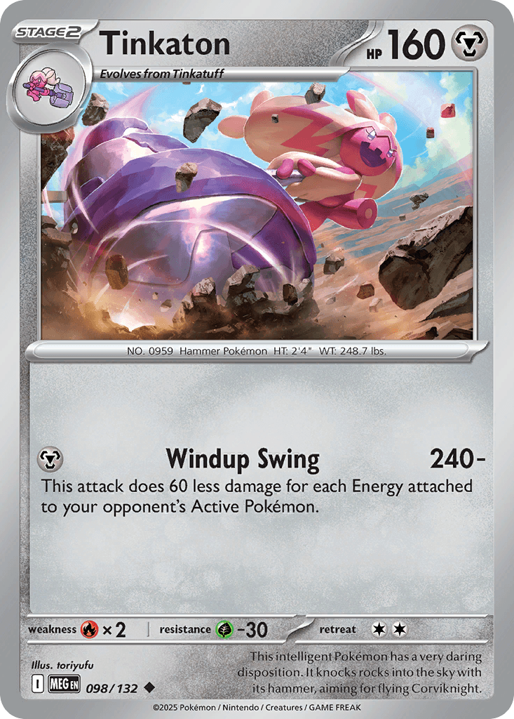 Tinkaton z edície Mega Evolution, karta č.98