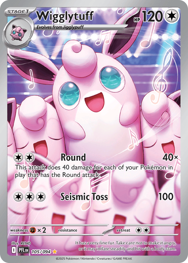 Wigglytuff z edície Phantasmal Flames, karta č.105